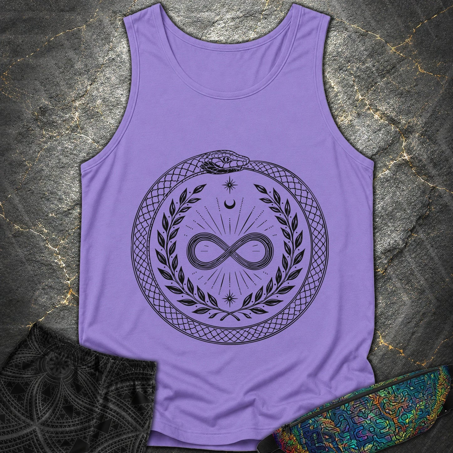 888 Ouroboros Infinity Unisex Comfort Tank Top - 888 Ouroboros Infinity Unisex Comfort Tank Top - Violet
