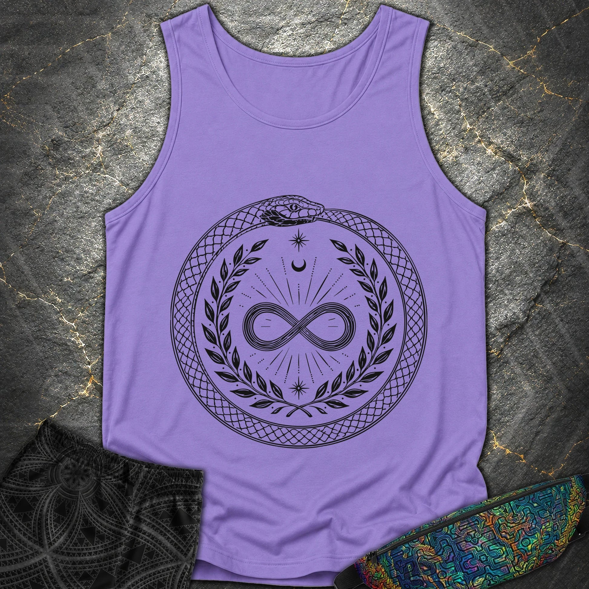 888 Ouroboros Infinity Unisex Comfort Tank Top - 888 Ouroboros Infinity Unisex Comfort Tank Top - Violet