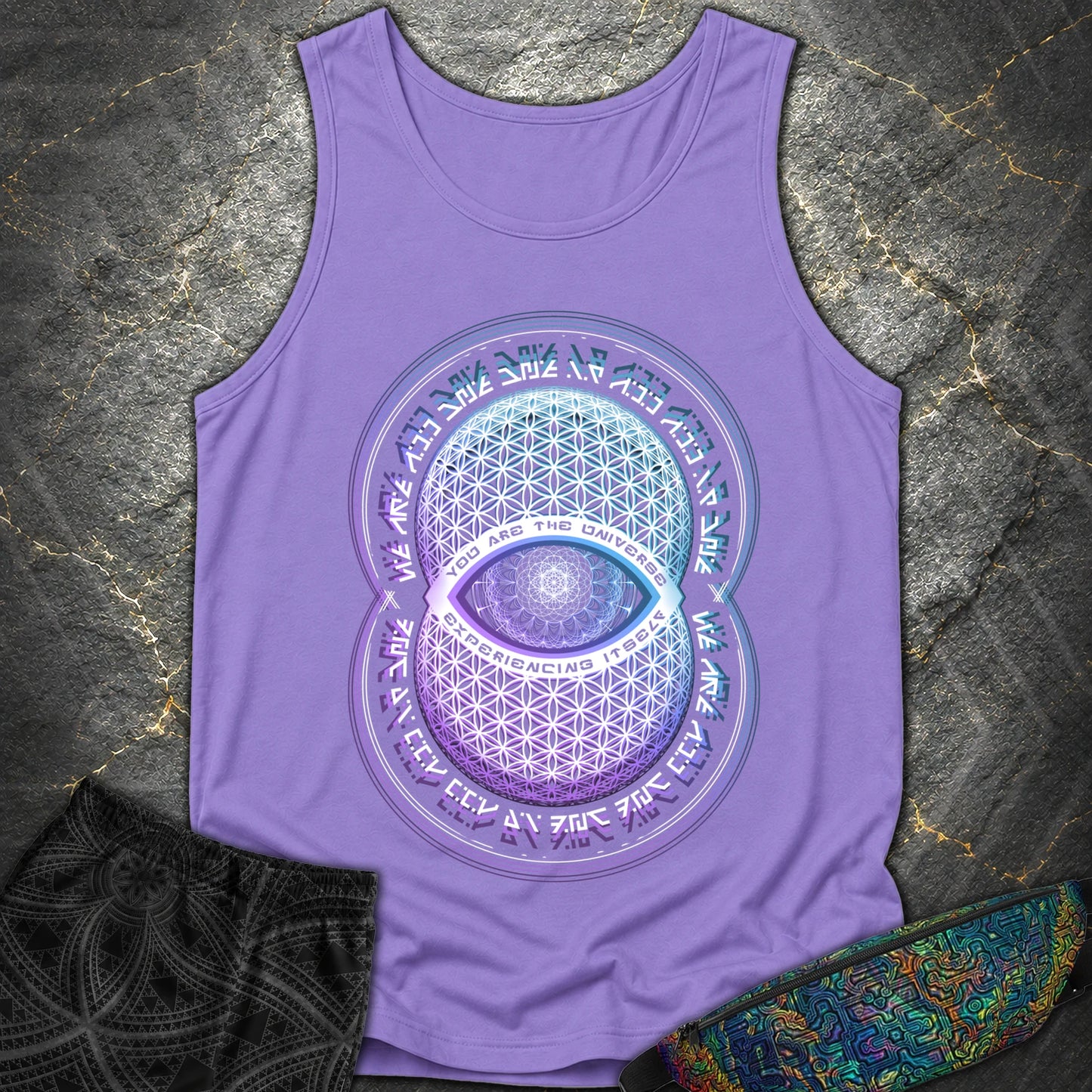 Alan Watts You Are The Universe T-Shirt - Alan Watts You Are The Universe Comfort Tank Top - Violet