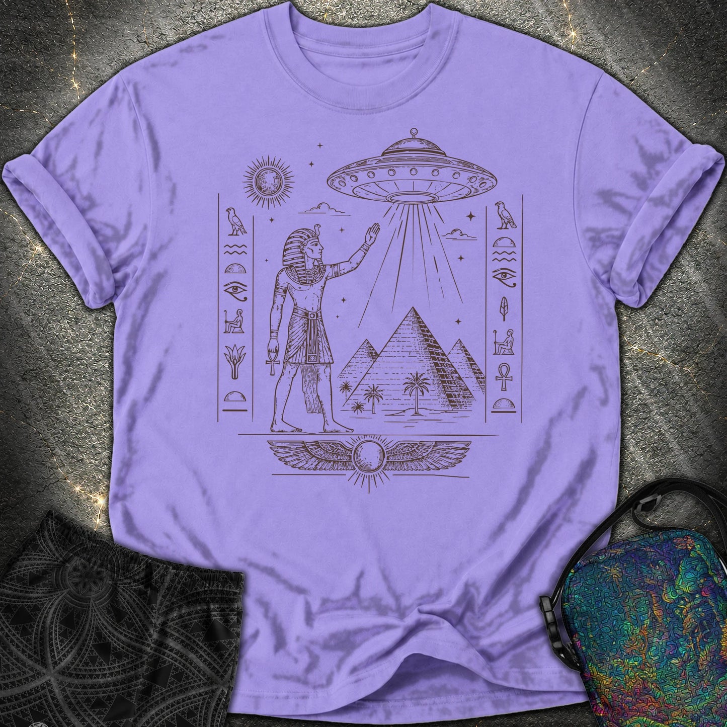 Pharaoh Beneath the Star Vessel - Pharaoh Beneath the Star Vessel Comfort T-Shirt - Violet