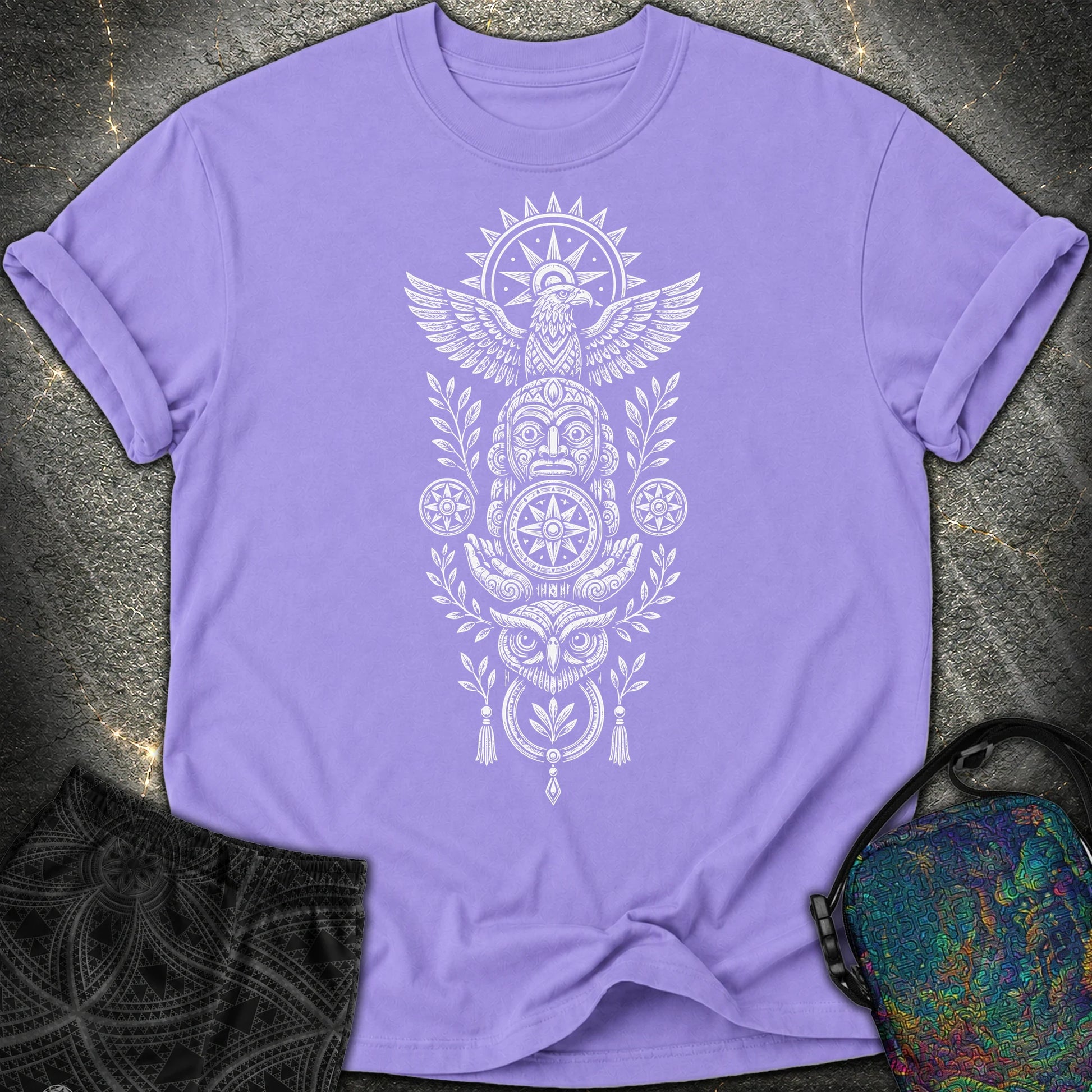 Totem White - Totem White Comfort T-Shirt - Violet