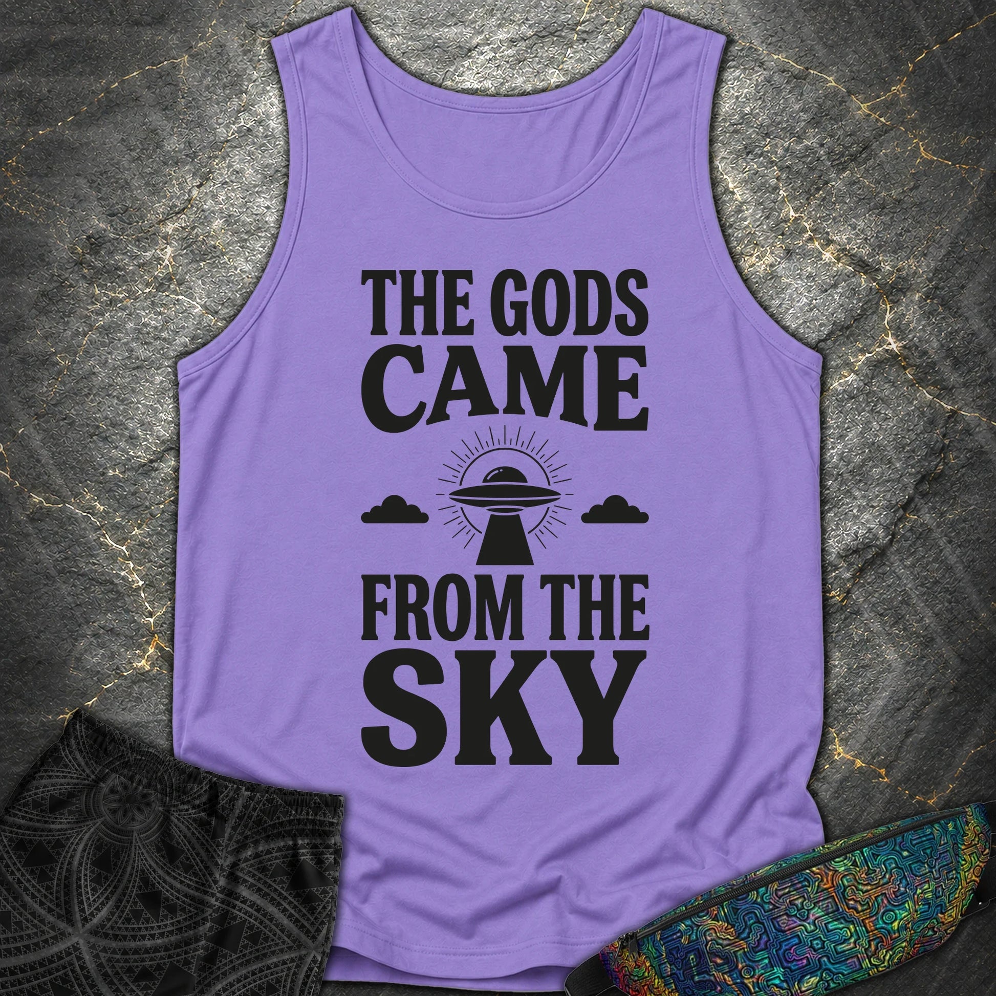 The Gods Come Ciemne - The Gods Come Ciemne Comfort Tank Top - Violet