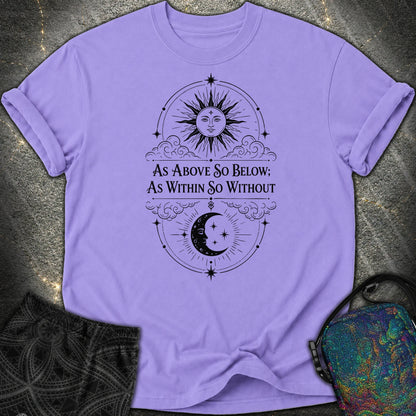 As Above So Below Sun Moon - As Above So Below Sun Moon Comfort T-Shirt - Violet