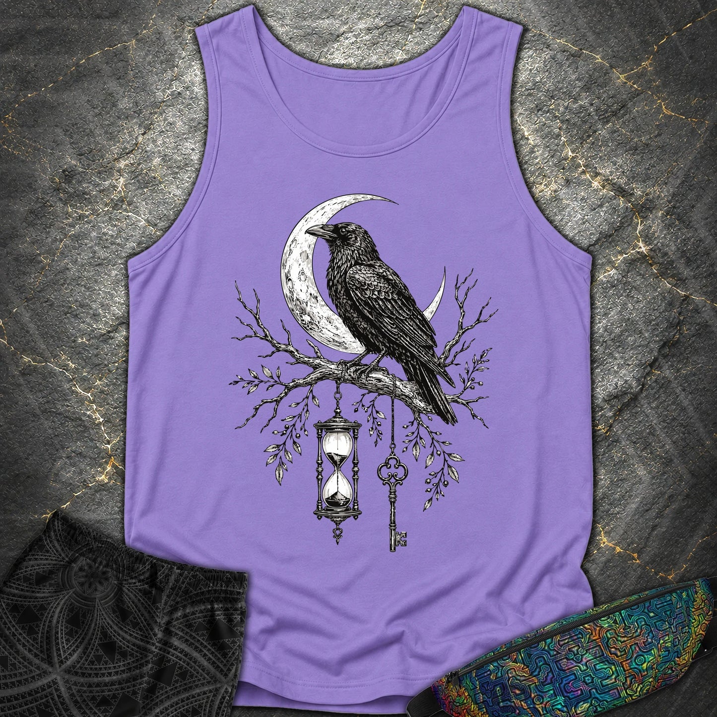 Crow Hourglass Key - Crow Hourglass Key Comfort Tank Top - Violet