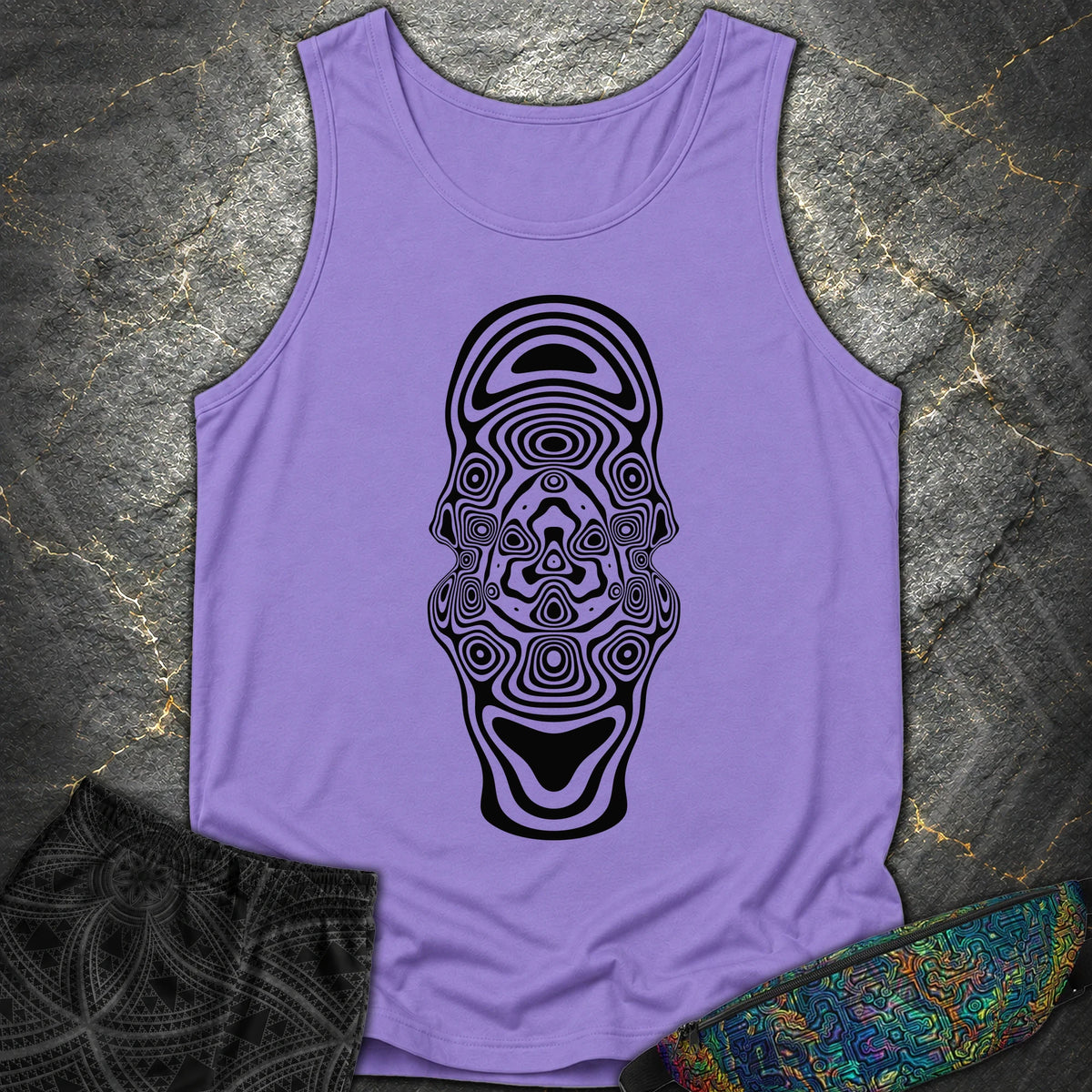 Mind Blown Black Comfort Tank Top - Mind Blown Black Comfort Tank Top - Violet