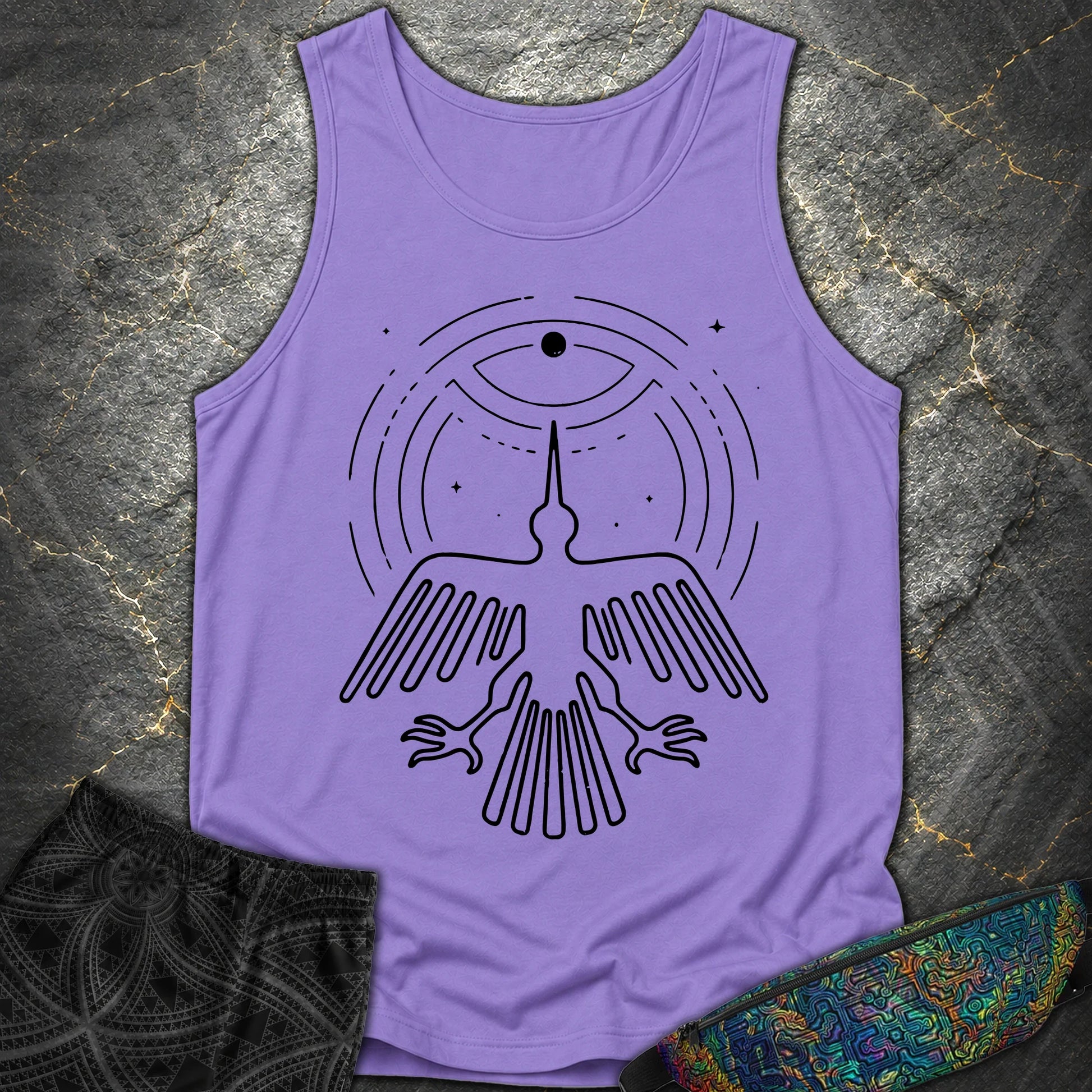 Geoglif Ptaka Biale - Geoglif Ptaka Biale Comfort Tank Top - Violet