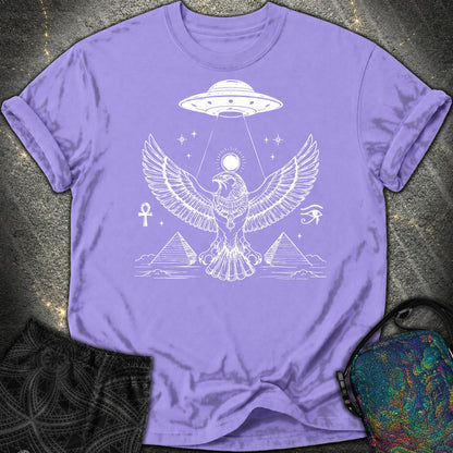 Solar Falcon Beneath the Starship - Solar Falcon Beneath the Starship Comfort T-Shirt - Violet