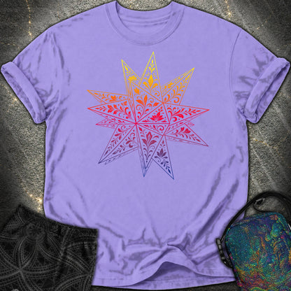 Colorful Stellated Dodecahedron Comfort T-Shirt - Colorful Stellated Dodecahedron Comfort T-Shirt - Violet