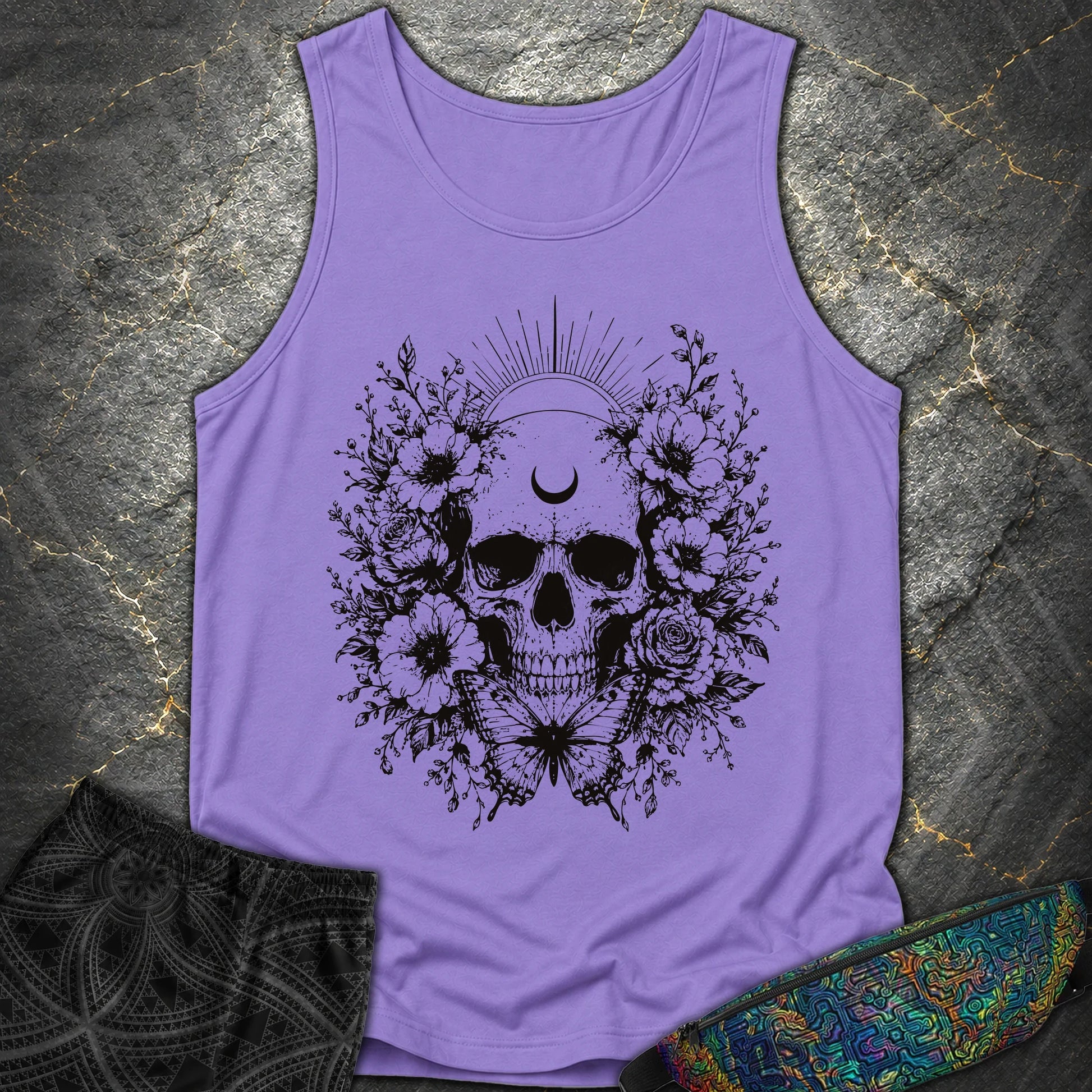 Moon Phases Moth - Moon Phases Moth Comfort Tank Top - Violet