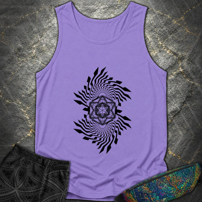 Spiral Metatron T-Shirt - Spiral Metatron Comfort Tank Top - Violet