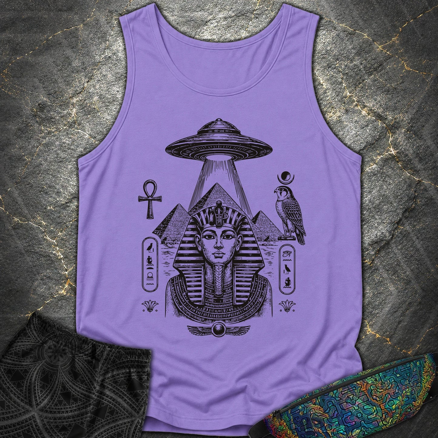 Pharaoh Under the Alien Light - Pharaoh Under the Alien Light Comfort Tank Top - Violet