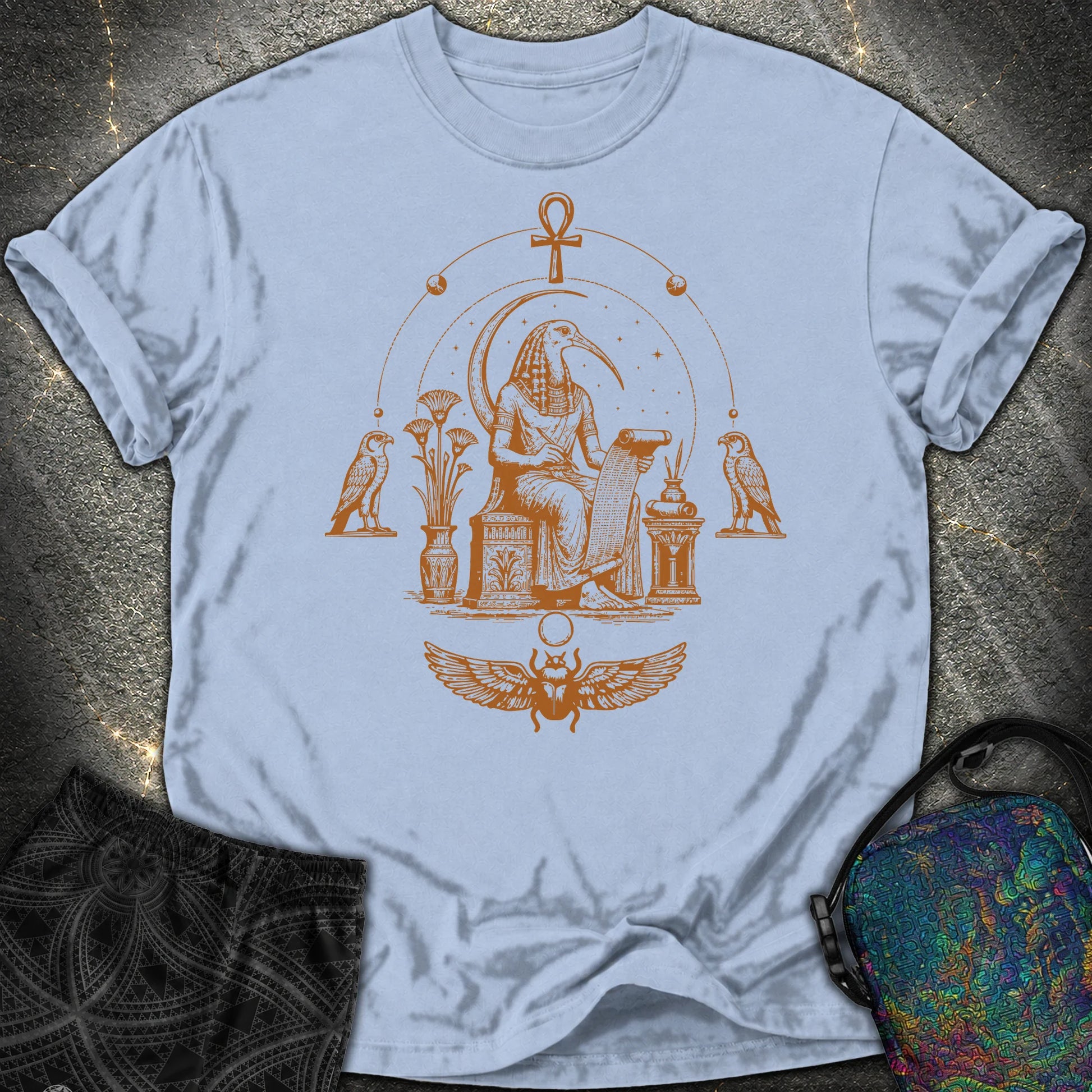 Ibis Scribe Beneath the Moon - Ibis Scribe Beneath the Moon Comfort T-Shirt - Washed Denim