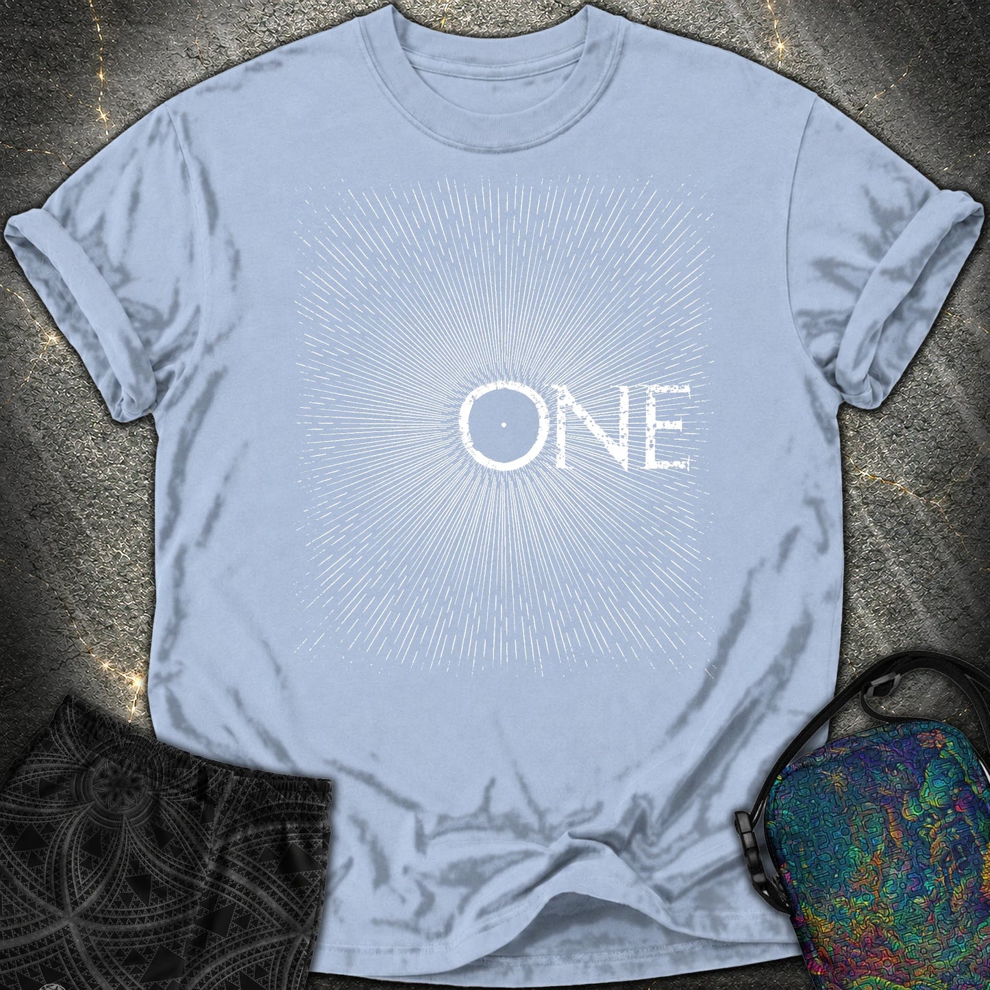 We Are All One Comfort T-Shirt - We Are All One Comfort T-Shirt - Washed Denim