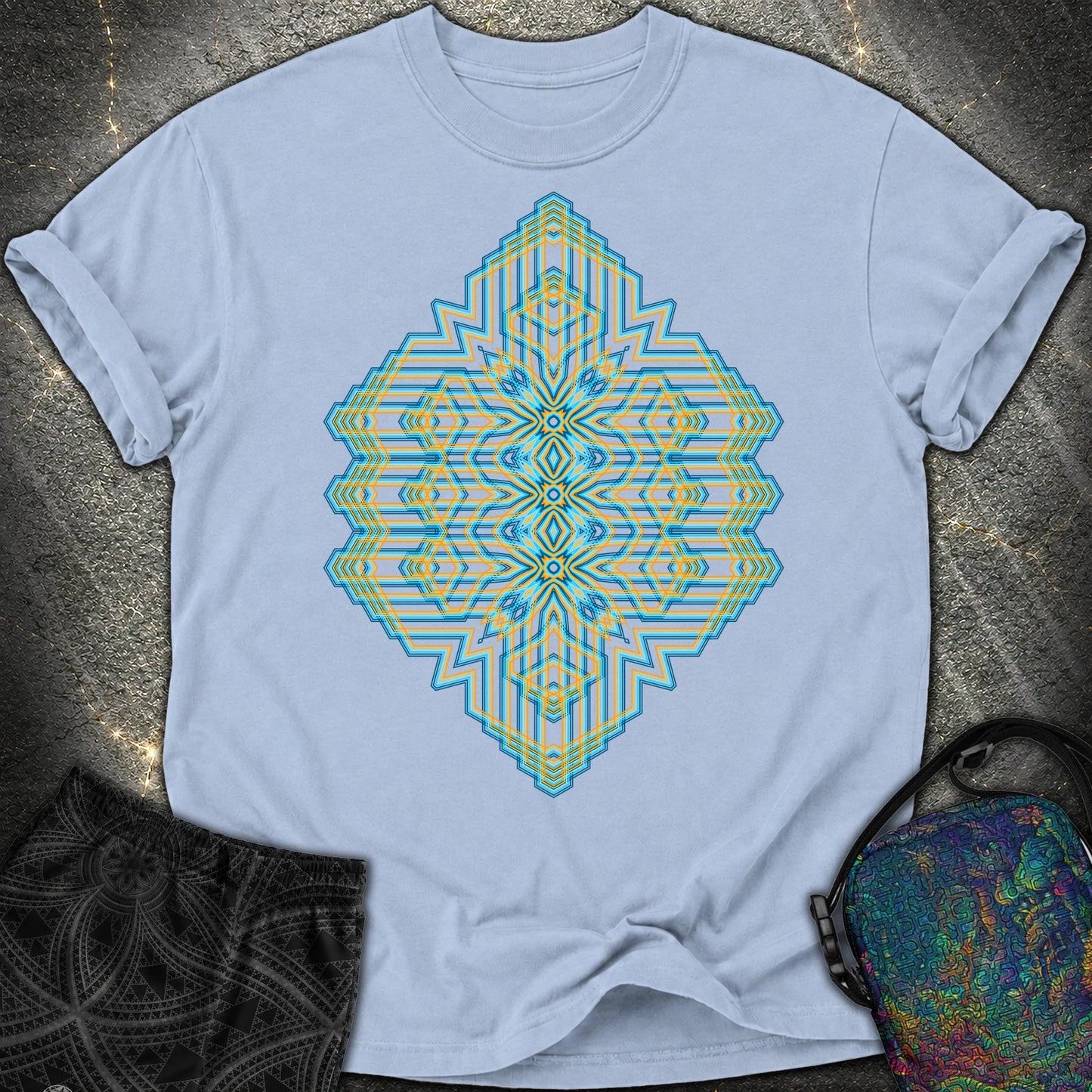 Triune Signal Temple - Triune Signal Temple Comfort T-Shirt - Washed Denim