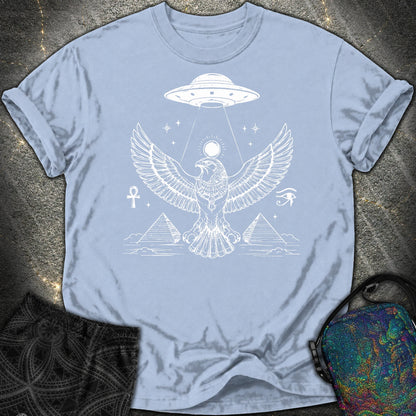 Solar Falcon Beneath the Starship - Solar Falcon Beneath the Starship Comfort T-Shirt - Washed Denim