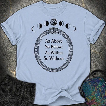 As Above So Below Ouroboros - As Above So Below Ouroboros Comfort T-Shirt - Washed Denim