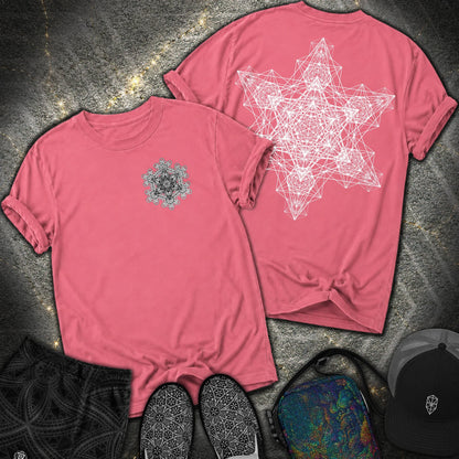 Metatron Fractal Star 2 Sided Comfort T-shirt - Metatron Fractal Star 2 Sided Comfort T-shirt - Watermelon