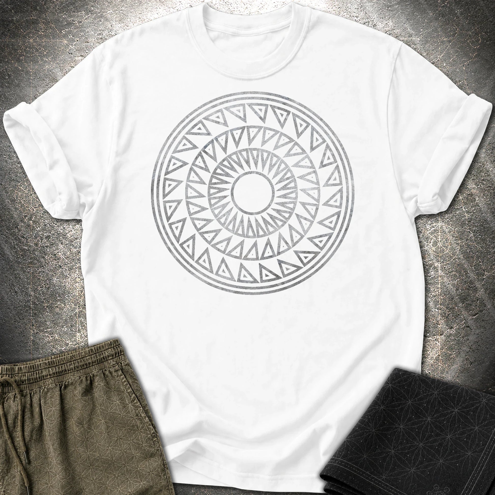 Crop Circle Silver T-Shirt - Crop Circle Silver T-Shirt - White