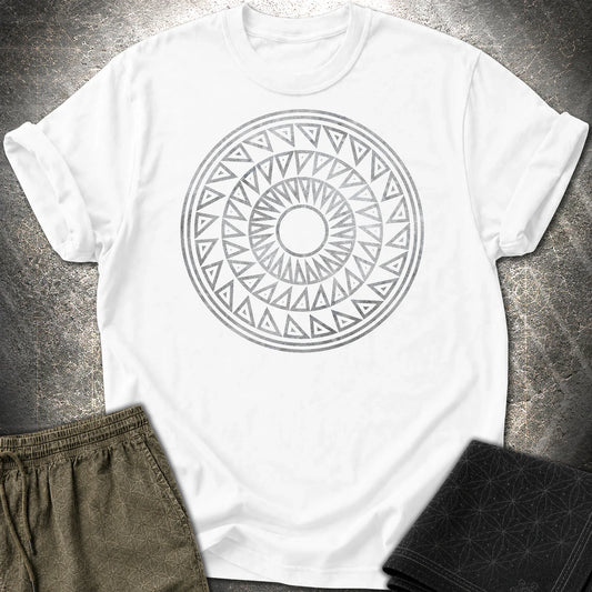 Crop Circle Silver T-Shirt - Crop Circle Silver T-Shirt - White