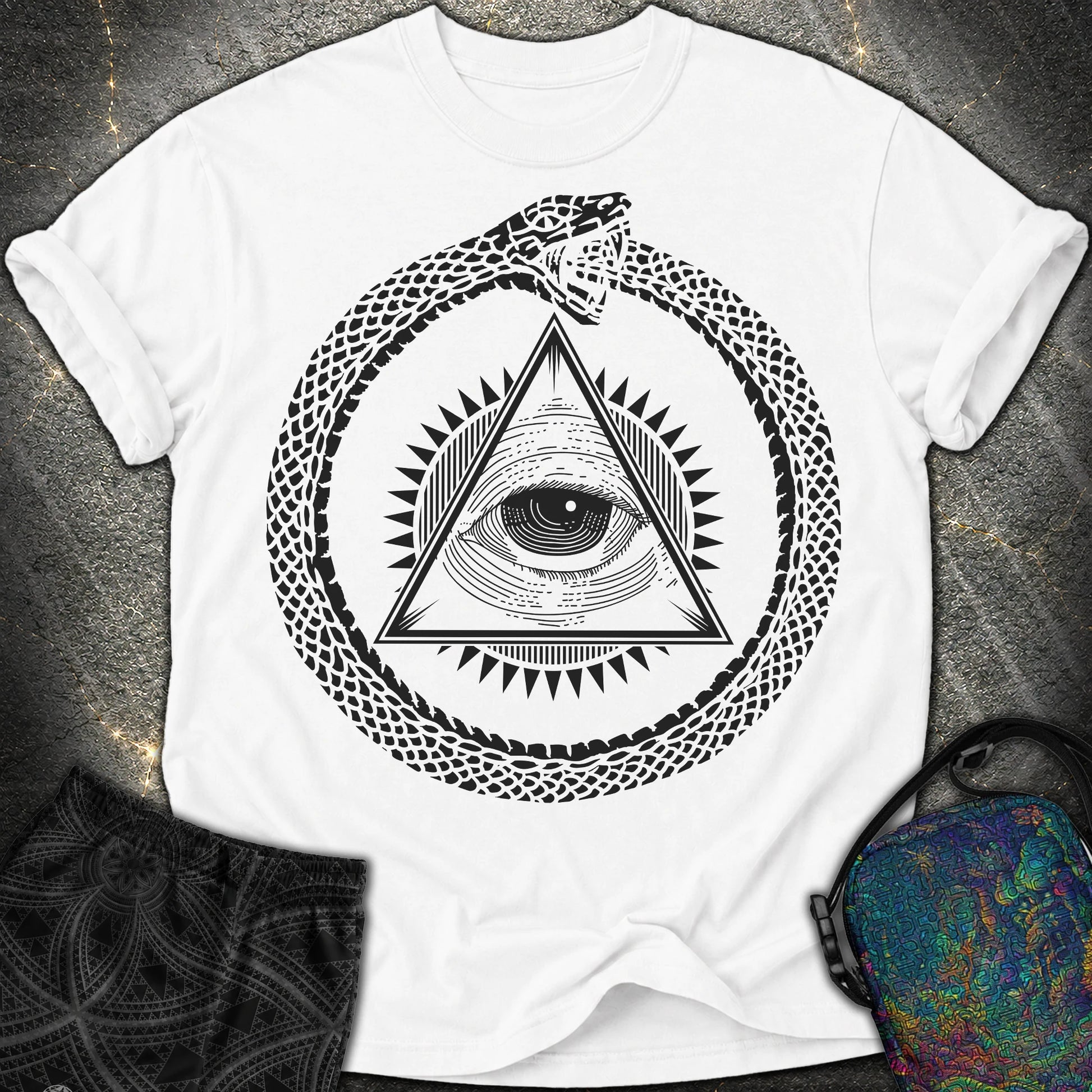 Ouroboros Eye of Providence - Ouroboros Eye of Providence Comfort T-Shirt - White