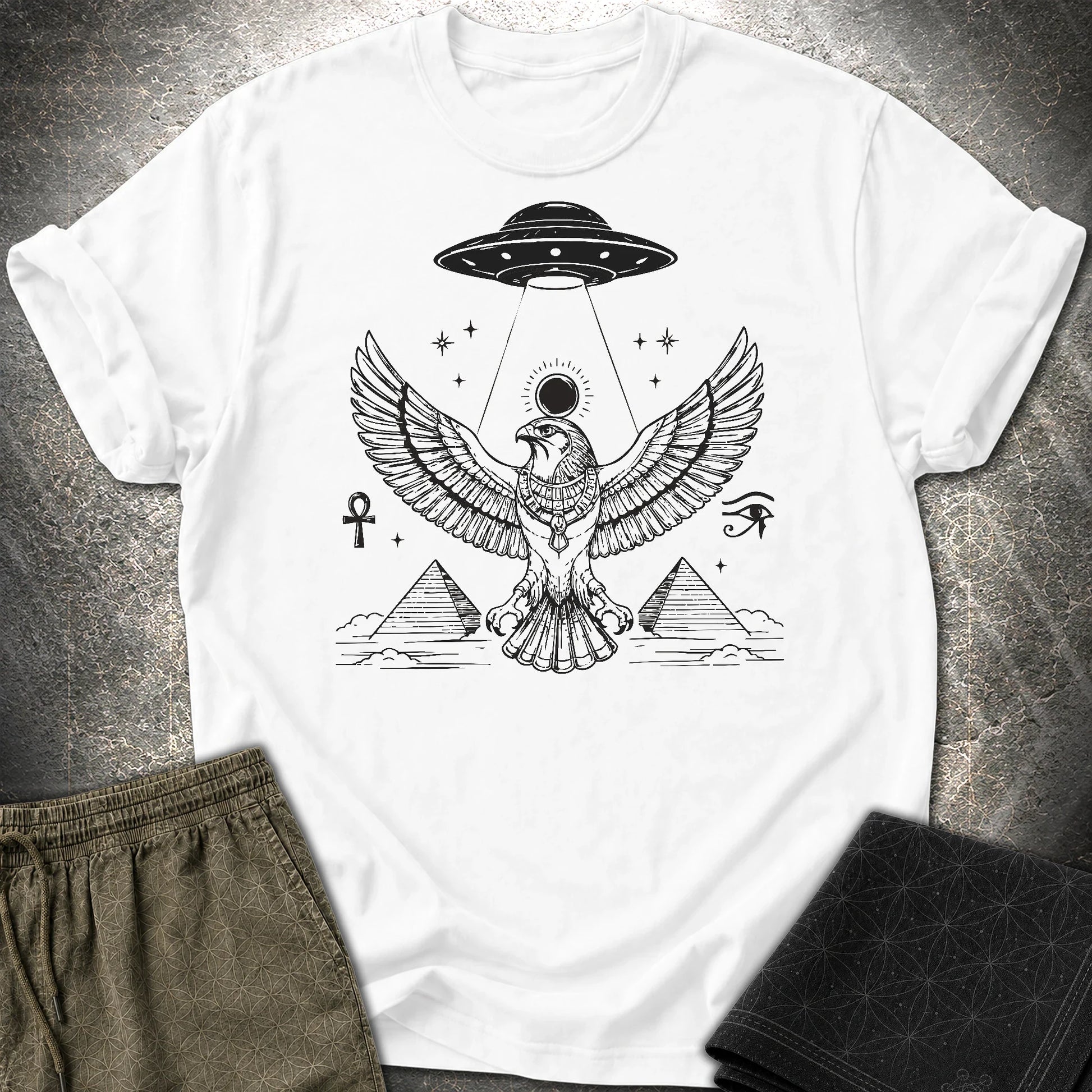 Shadow Falcon Under Alien Light - Shadow Falcon Under Alien Light T-Shirt - White
