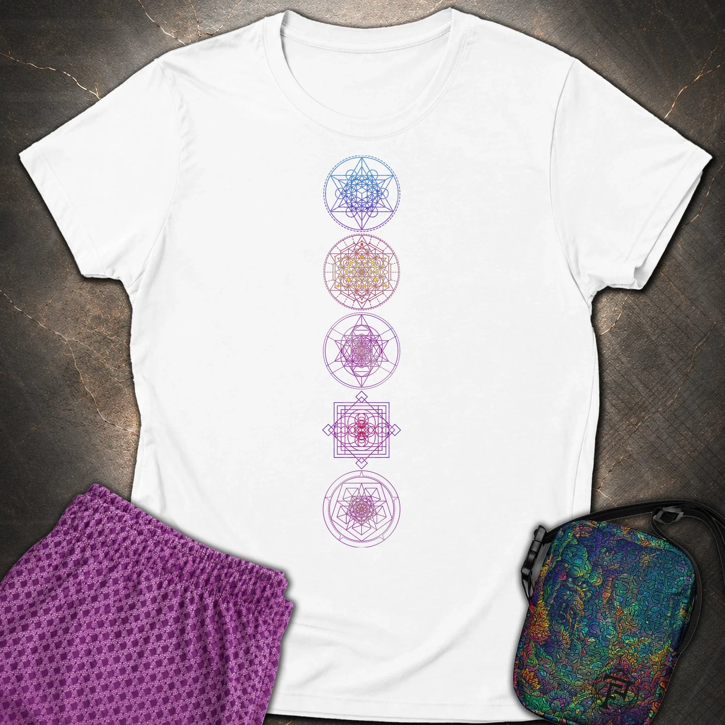 Sacred Geometry T-Shirt - Sacred Geometry Womens T-Shirt - White