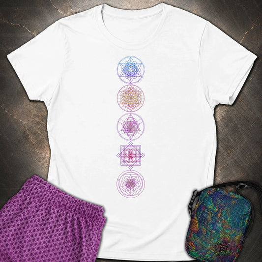 Sacred Geometry T-Shirt - Sacred Geometry Womens T-Shirt - White