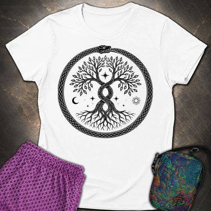 888 Ouroboros Tree Womens T-Shirt - 888 Ouroboros Tree Womens T-Shirt - White