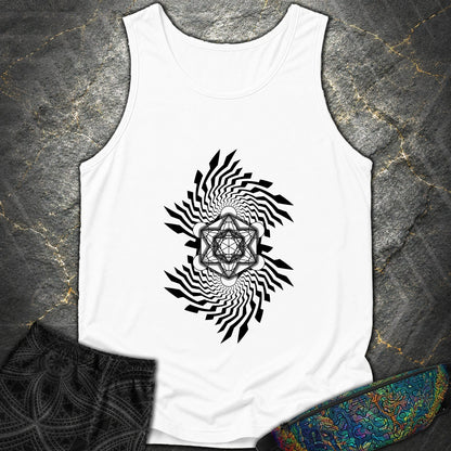 Spiral Metatron T-Shirt - Spiral Metatron Comfort Tank Top - White
