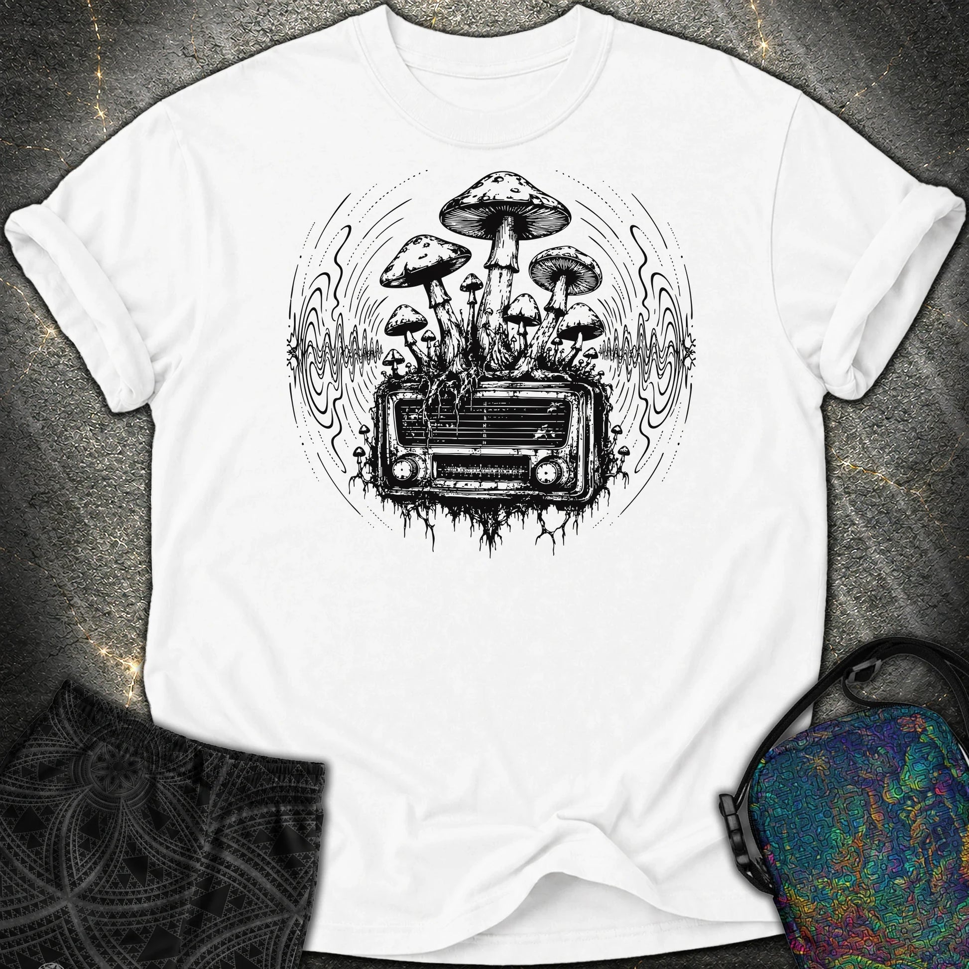 Mushroom Radio - Mushroom Radio Comfort T-Shirt - White