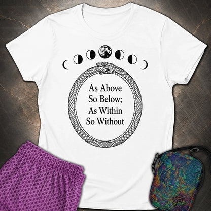 As Above So Below Ouroboros - As Above So Below Ouroboros Womens T-Shirt - White