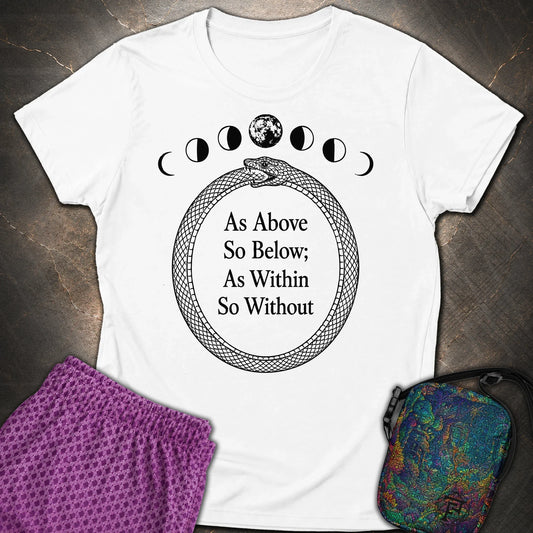 As Above So Below Ouroboros - As Above So Below Ouroboros Womens T-Shirt - White