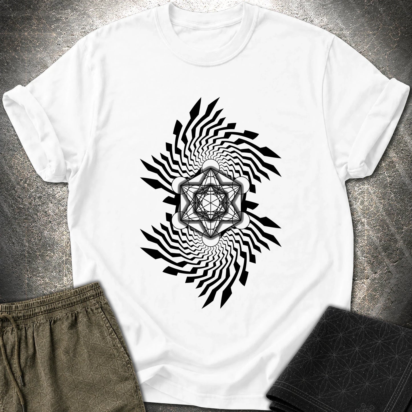 Spiral Metatron T-Shirt - Spiral Metatron T-Shirt - White