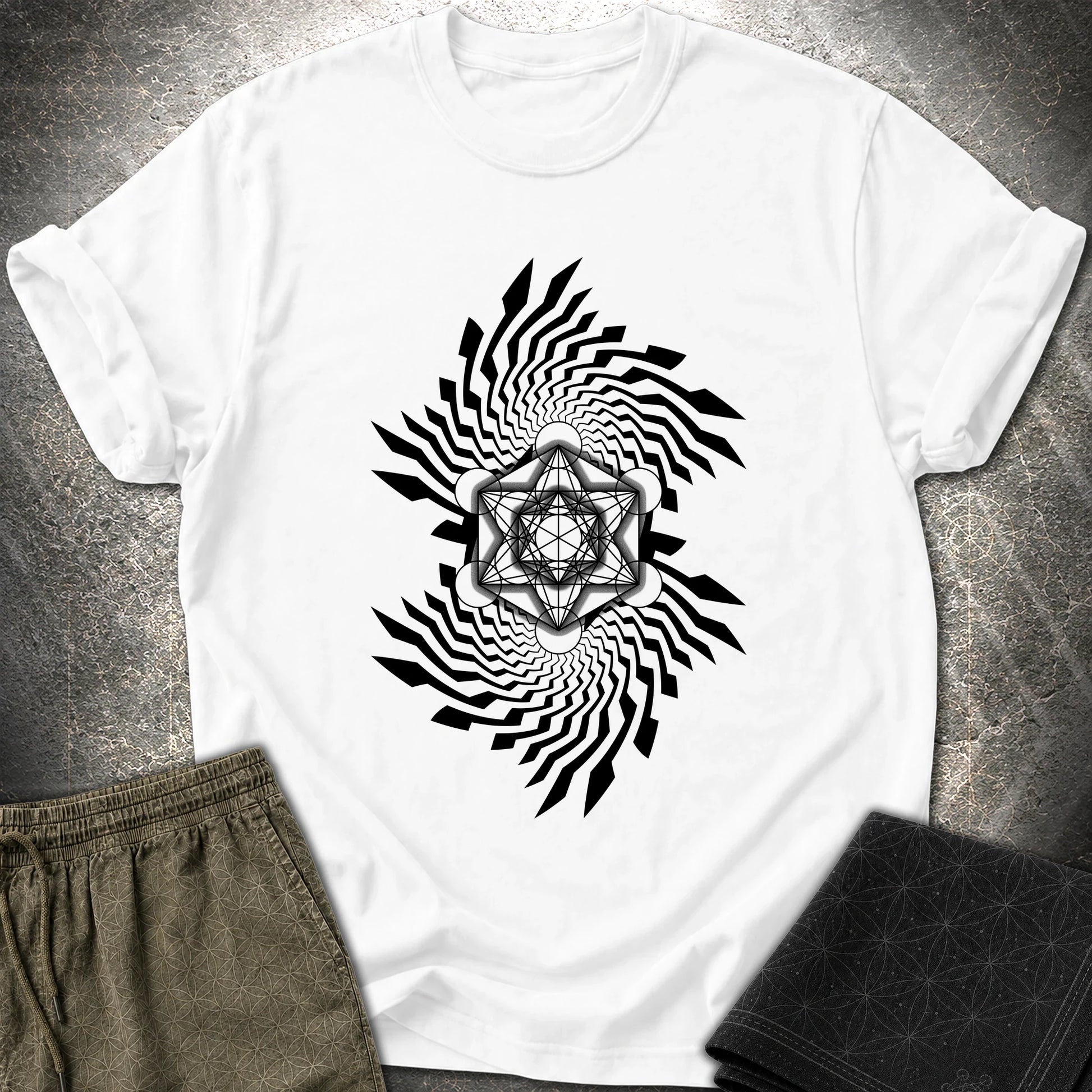 Spiral Metatron T-Shirt - Spiral Metatron T-Shirt - White