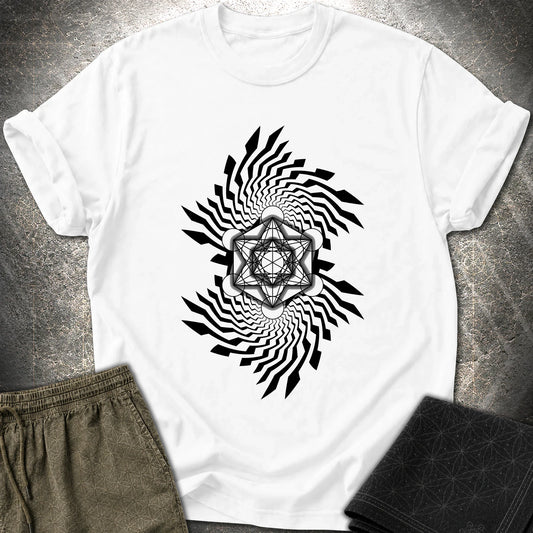 Spiral Metatron T-Shirt - Spiral Metatron T-Shirt - White
