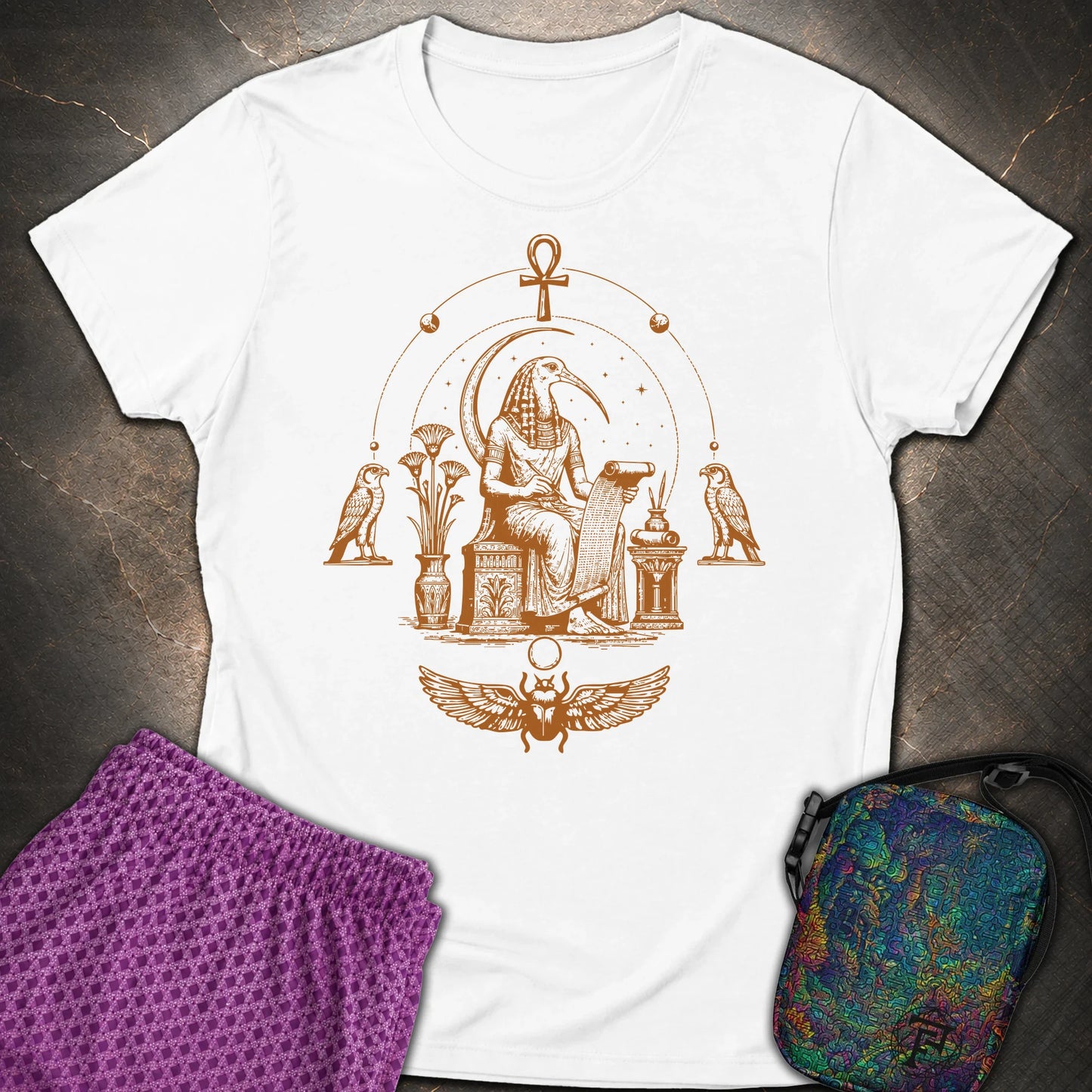 Ibis Scribe Beneath the Moon - Ibis Scribe Beneath the Moon Womens T-Shirt - White