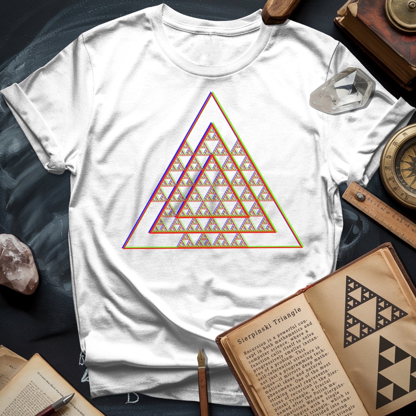Sierpinski Glitch Triangle T-Shirt