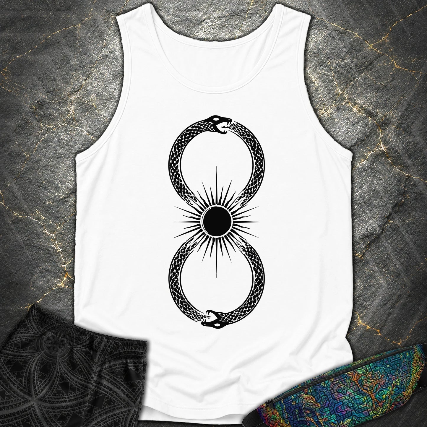 Ouroboros Sun - Ouroboros Sun Comfort Tank Top - White