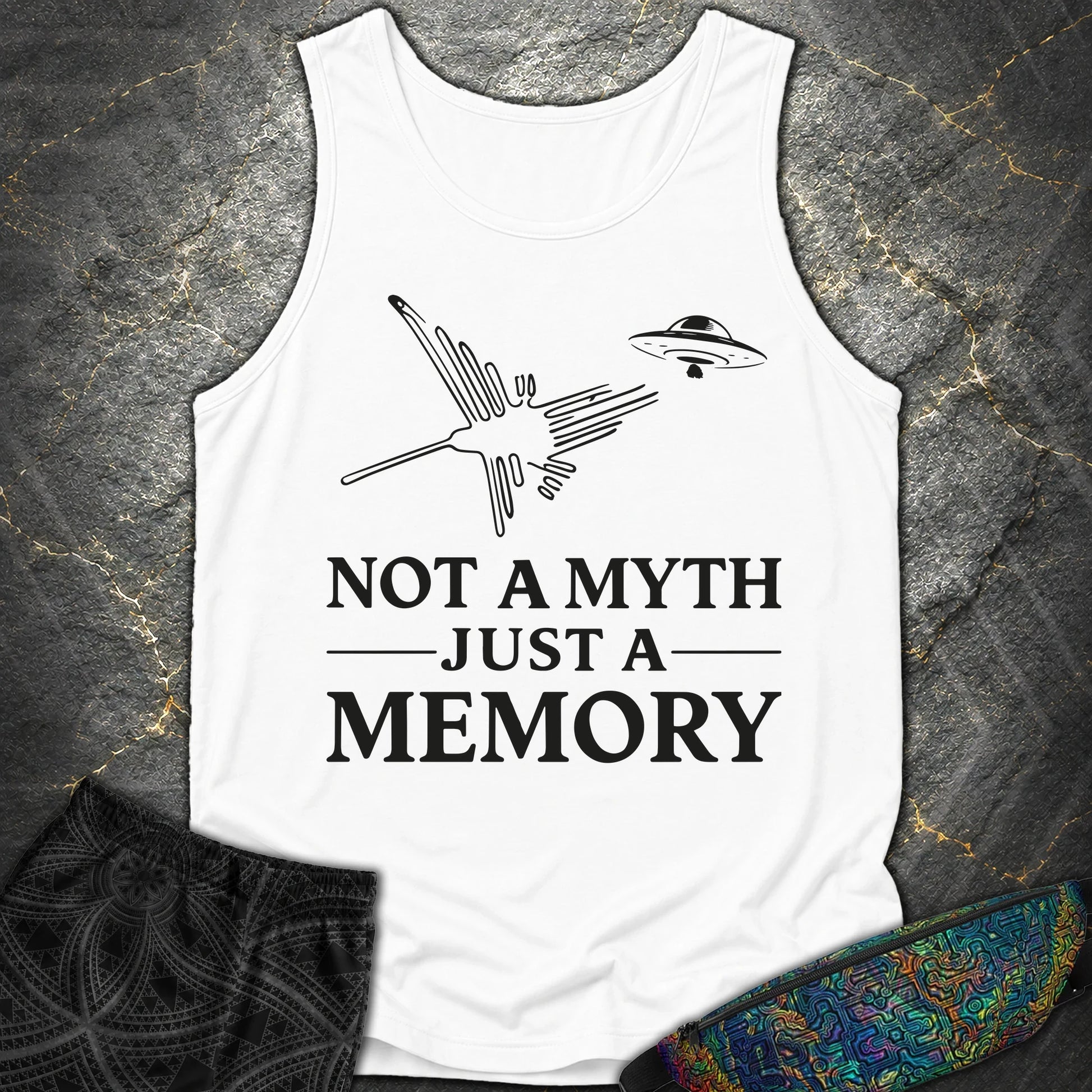 NOT MYTH JUST MEMORY Czarne - NOT MYTH JUST MEMORY Czarne Comfort Tank Top - White