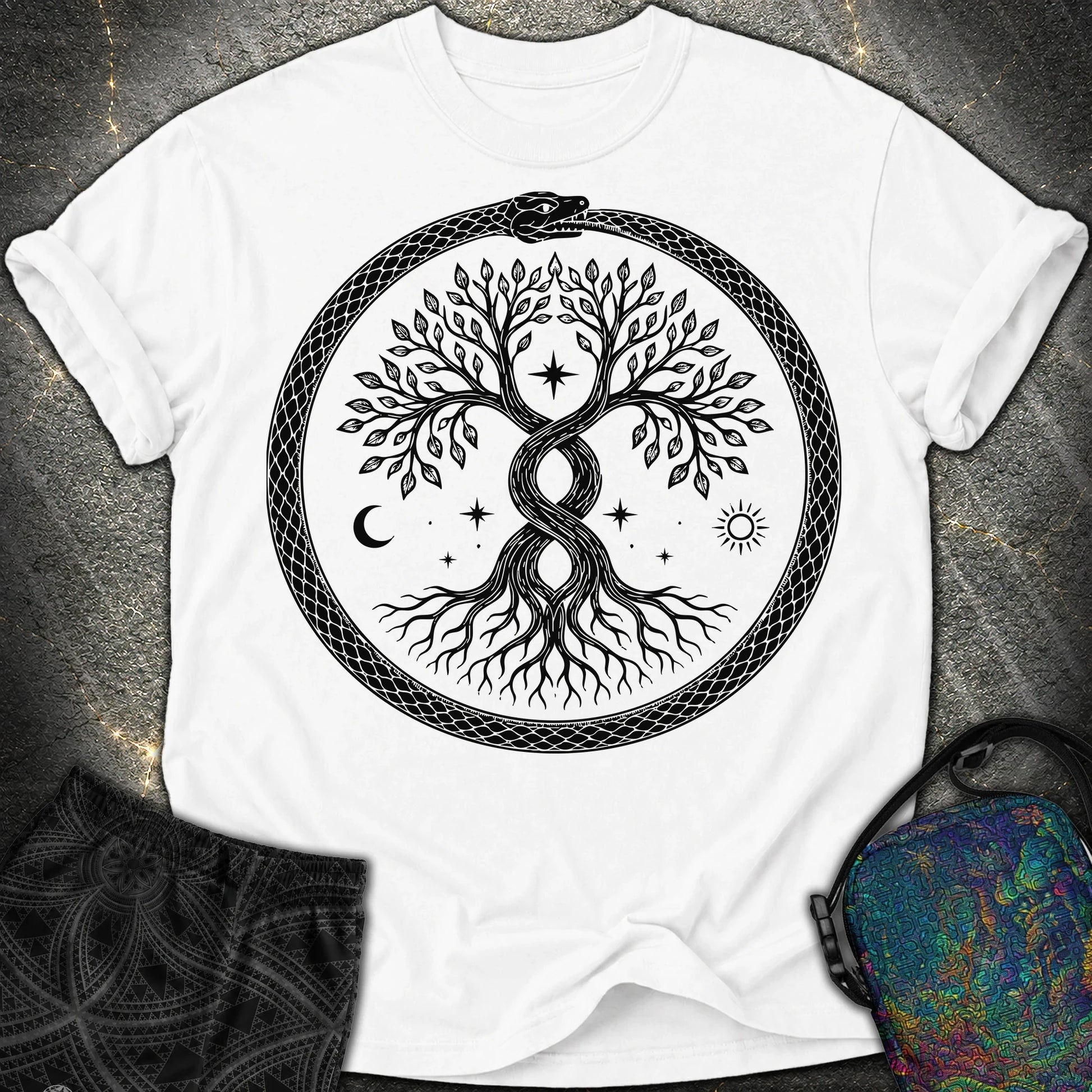 888 Ouroboros Tree Comfort T-Shirt - 888 Ouroboros Tree Comfort T-Shirt - White
