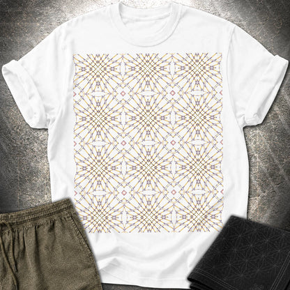 Psychedelic Geometric Kaleidoscope Boho Pattern T-Shirt - Psychedelic Geometric Kaleidoscope Boho Pattern T-Shirt - White