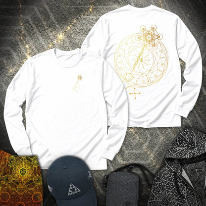 Psilocybin Key To Universe 2 Sided - Psilocybin Key To Universe 2 Sided Long Sleeve Shirt - White