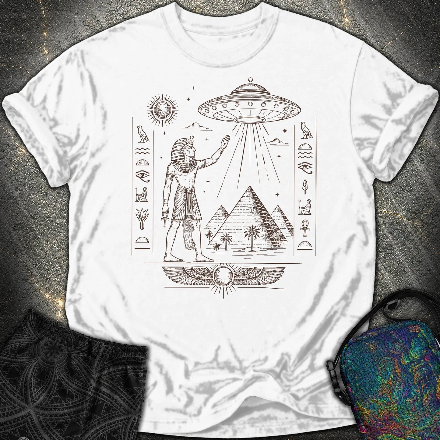 Pharaoh Beneath the Star Vessel - Pharaoh Beneath the Star Vessel Comfort T-Shirt - White