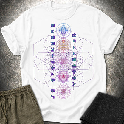Everything Is Connected Sacred Geometry T-Shirt - Everything Is Connected Sacred Geometry T-Shirt - White