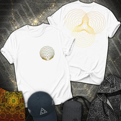 Regular Polygons Triskel 2 Sided T-Shirt - Regular Polygons Triskel 2 Sided T-Shirt - White