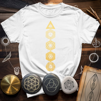 Platonic Solids Sacred Patterns T-Shirt