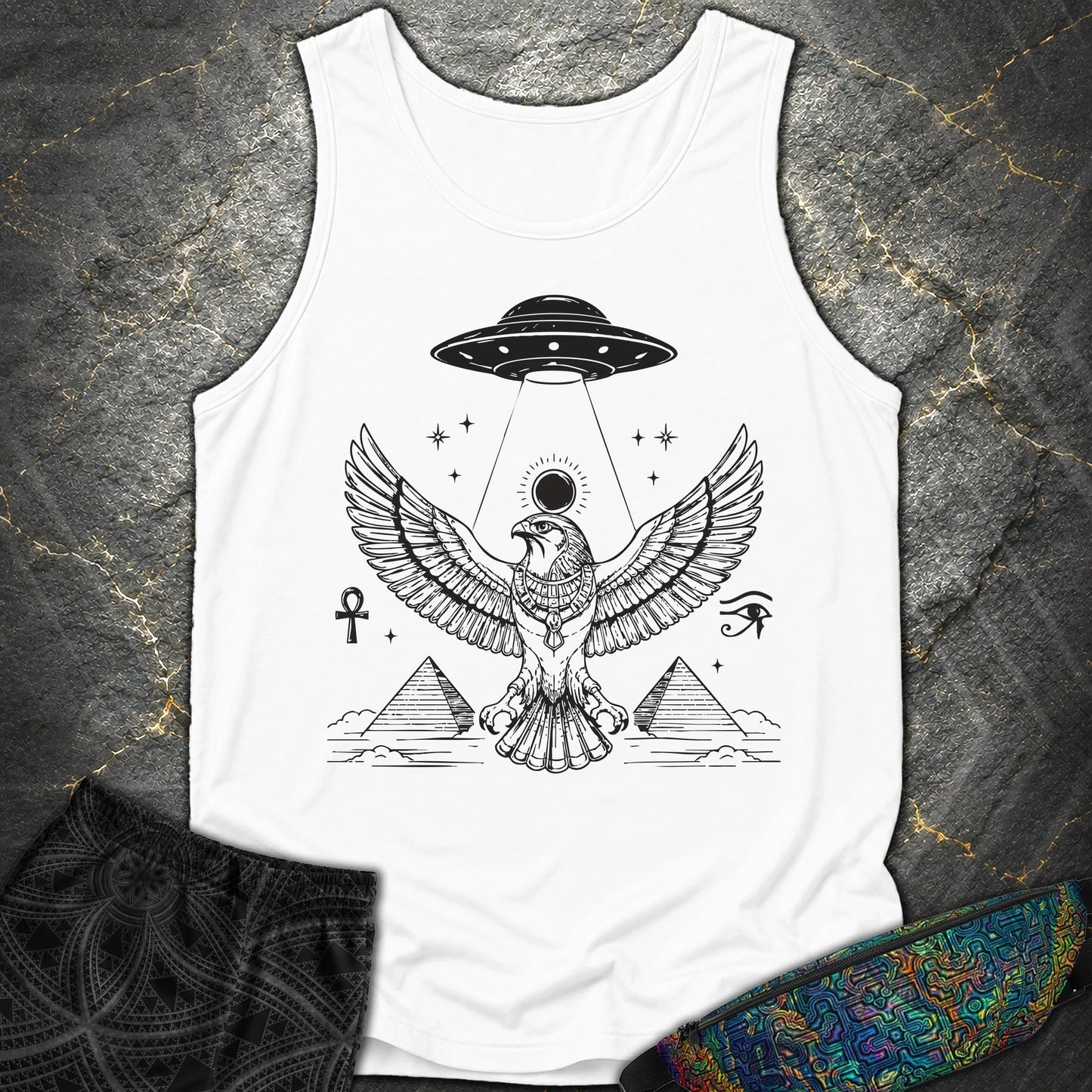 Shadow Falcon Under Alien Light - Shadow Falcon Under Alien Light Comfort Tank Top - White