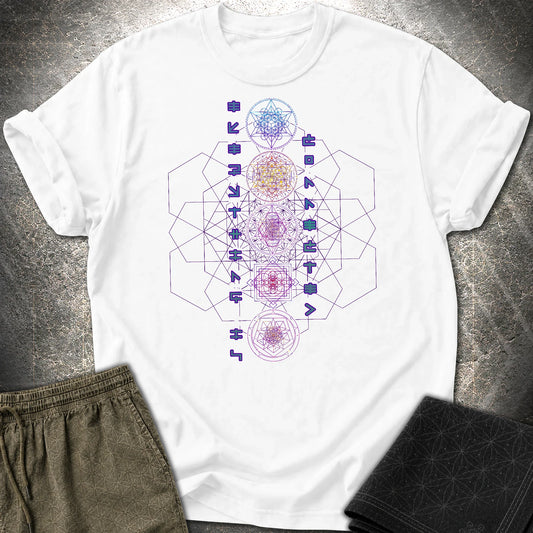 Everything Is Connected Sacred Geometry T-Shirt - Everything Is Connected Sacred Geometry T-Shirt - White