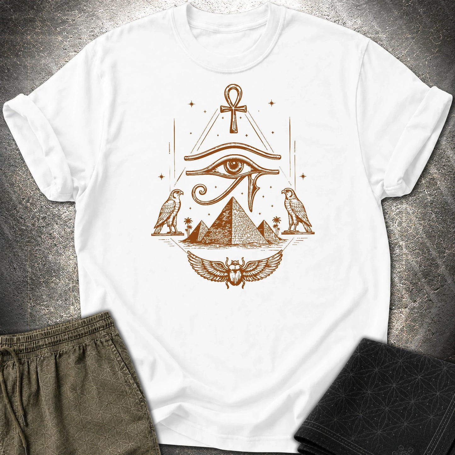 Eye Above the Ancient Pyramids - Eye Above the Ancient Pyramids T-Shirt - White