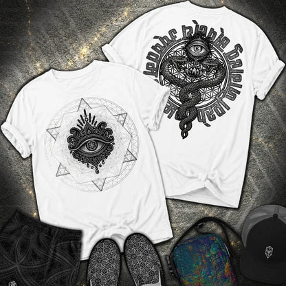 Awaken To Your Highest Self Heavyweight 2 Sided Comfort T-Shirt - Awaken To Your Highest Self Heavyweight 2 Sided Comfort T-Shirt - White